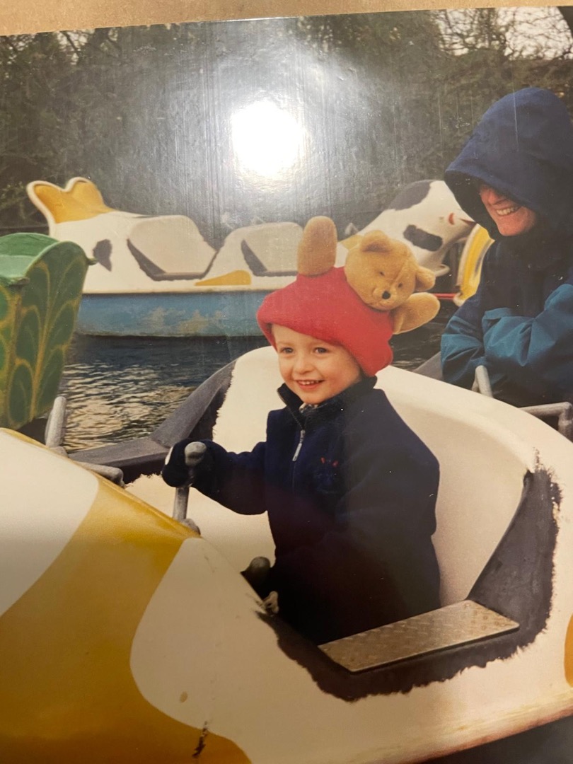 Tom as a small boy on a boat ride